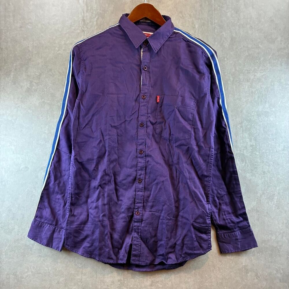 Levi-s Men's Purple and Navy Shirt